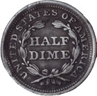 1857 Seated Liberty Half Dime Vf   Before Nickels We Had Tiny Silver Half-dimes 