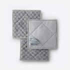 Norwex Enviroscrub Dual-sided Cloths 6 3 X 6 3 In  Set Of 3  W baclock - Grey