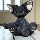 40cm Black Cat Plush Toy  Cute Soft Stuffed Animal  Gift For Cat Lovers   Kids