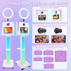 Ipad Photo Booth Stand With Ring Light rgb Led Selfie Station Machine For Events
