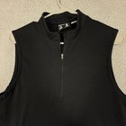 Patagonia Polartec Fleece Vest Black Quarter Zip Sleeveless Men s Small