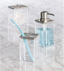 Idesign Clarity Bpa-free Soap Dish  Clear brushed Nickel  5  X 3 25