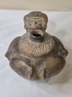 Human Effigy Pottery Vessel Handmade South American Peruvian Antique 
