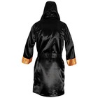 Cleto Reyes Satin Boxing Robe With Hood - Large - Black gold