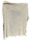 Vtg  Hand Crocheted Bedspread Quilt W  Popcorn Stitch Fringe Trim 72x90 Double