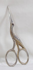 Vintage antique Crane Stork Sewing Scissors  Gold silver Tone  M  Hepner Germany