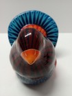 Mexican Folk Art Pottery Turkey Hand Painted Signed M Palacios 6 5  Thanksgiving