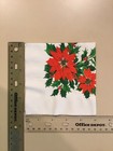 Two Vintage Poinsettia Holly Paper Napkin Decoupage Christmas Beverage Size