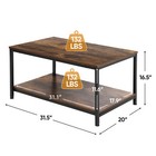 31   Coffee Table Wood End Table With Storage Shelf Sofa Side Living Room Use