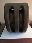 Vintage  Tallship Double Wood Block Pulley   Rigging - Large 9  