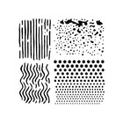 Really Great Stencils  Multiple Textures Stencil  6x6   Dot Gradient  Squiggly