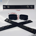 4 Pcs Nylon Duty Belt Keepers - Double Snaps For 2   Wide Police Large  Black 