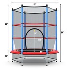 Youth Jumping Round Trampoline 55  Exercise W  Safety Pad Enclosure Combo Child