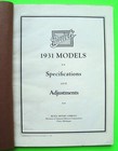 Original 1931 Buick Specifications   Adjustments Manual   Book All Models 152-pg