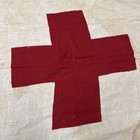 Original Vintage Wwii Red Cross Flag Medic Marker Flag Military Sewn Cotton Rare