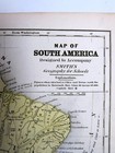 Antique 1843 Map Of South America  Engraved By Sherman   Smith Of New York 
