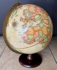 Replogle 12    Diameter Spinning Textured Globe World Classic Series Hardwood Base