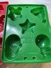Vintage 1997 Jell-o Jello Jigglers Molds Christmas Holidays Santa Set Of 2