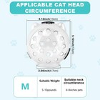 Cat Muzzle For Grooming  Adjustable Breathable M  for 5-10lbs Pets   Clear