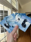 Aceo Print   Set Of 4   Oil Paint Black Cat Series   Scrapsofserotonin