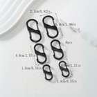 6 Pcs Dual Spring Carabiner 8-shaped Clips Reliable And Durable Keychain Hooks