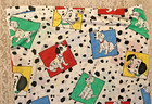 Vintage Disney 101 Dalmatians Full Flat Sheet Spots Color Block 93 X 77 Bibb