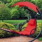 Outdoor Hanging Lounger Replacement Cushion And Umbrella - Red By Sunnydaze