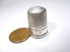 Antique Sterling Silver 925 Antique Victorian Era Sewing Thimble Size 9  
