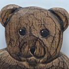 Vintage Teddy Bear Light Switch Plate Cover Hand Carved Wood 3d Rustic Primitive