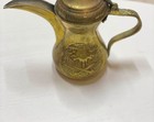 Vintage Brass Arabic Dallah Coffee Pot Middle Eastern Islamic Antique Teapot