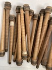 Wood Bobbins Spools Wooden Industrial Style Spindles 8 75  Wooden Quills Lot-30 