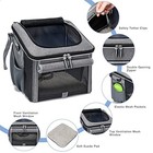 Dog Bike Basket  Soft-sided Dog Bike Carrier With 4 Mesh Windows For Small Do   