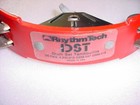 Rhythm Tech Drum Set Tambourine Red Double Row Silver Hi-hat  Cymbal Stand Mount