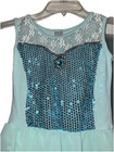 Girl Gymnastics Dress Princess Ballet Tutu Skirt Dance Leotard Size 8a Blue