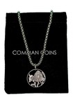 1938 Hobo Nickel Cut Coin Necklace Skull Buffalo Skeleton Native American Art