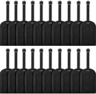 20 Piece Pu Leather Luggage Name Tags Privacy Cover Durable Black Travel Tags