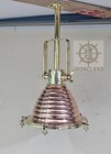 Vintage Nautical Wiska Pendant Light Brass Copper Ship Marine Ceiling Lamp