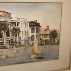    along The Battery    By Ed Emerson Signed Numbered Framed Art Print 647 1000