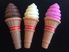 24 Boxes  3 Per Box  Of Ice Cream Cone Erasers   72 Units 