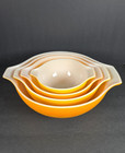 Pyrex Daisy Sunflower 441 442 443 444 Cinderella Nesting Mixing Bowl Set