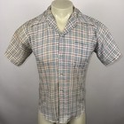 Vintage 60s Button Up Shirt Mens Mcm Rockabilly Disco Dazed And Confused Medium