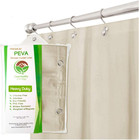 Heavy Duty Peva Tan Shower Curtain Liner With Magnets   Suction Cups - 70 X 72 I