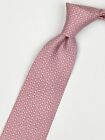 Salvatore Ferragamo Tie Gancini Logo On Pink Geometric Silk Necktie