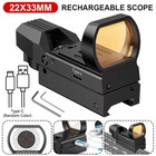 Usb Rechargeable Red Dot Sight Scope 4-reticle Optic Hunting 20mm Picatinny Rail