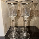 Mikasa Jamestown Platinum Crystal Wine Glass Set Of 4 Original Box 8 75    Optic