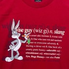 Vtg Warner Bros Bugs Bunny Wise Guy Slang Red T Shirt Xl 1998 Cartoon Character