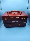 Vintage Singer Wooden Accordion Sewing Organizer Storage Caddy W  Attachments