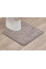 Memory Foam Contour Bathmat Pebble 18x20 Evideco French Homegoods Nwt Taupe Gray