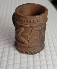 Miniature German Clay Pipe Stein Cracker Jack Prize Mug 1 75 Nuss Butter Antique
