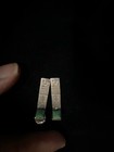 Navajo Sterling Silver Turquoise Dangle Earrings Vintage  Signed Jm